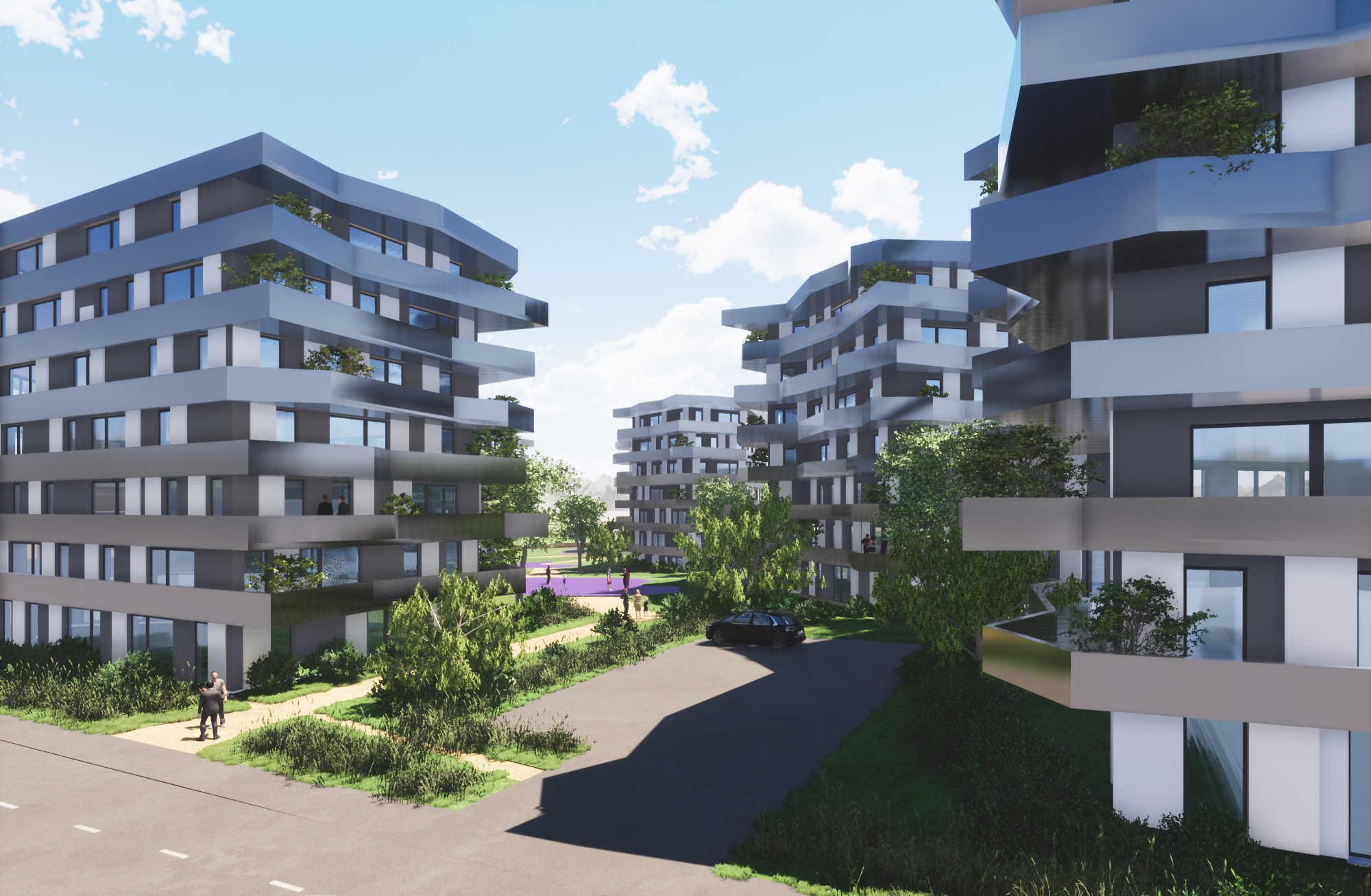 Architecture du projet Plan de quartier Les Goilles, Monthey (VS)